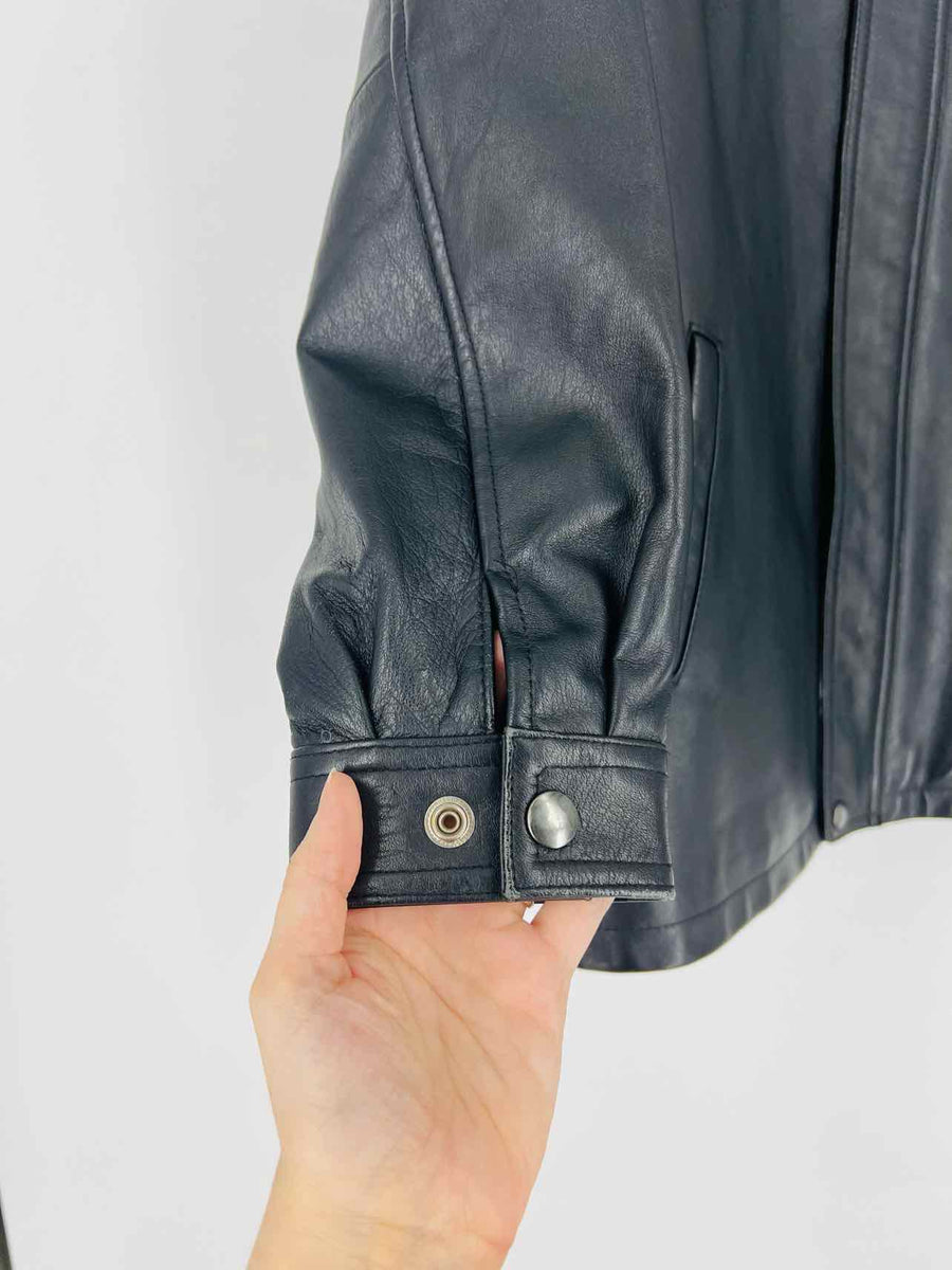 ジャケット・アウター Common divisor black leather jacket 51zSvOdmZgL._AC_UY1000_.jpg