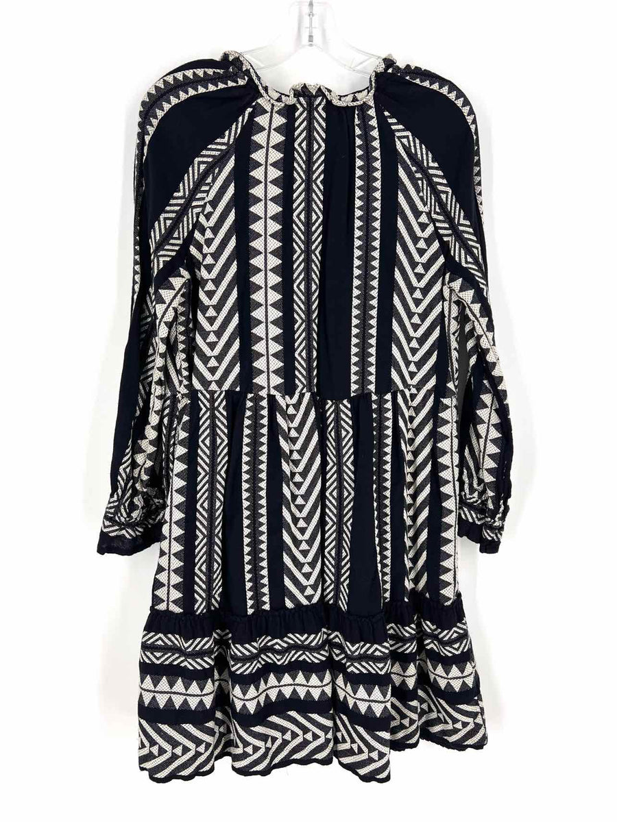 Maeve Size XS Black/White Southwestern Tiered Designer Dress – Another Season Consignments