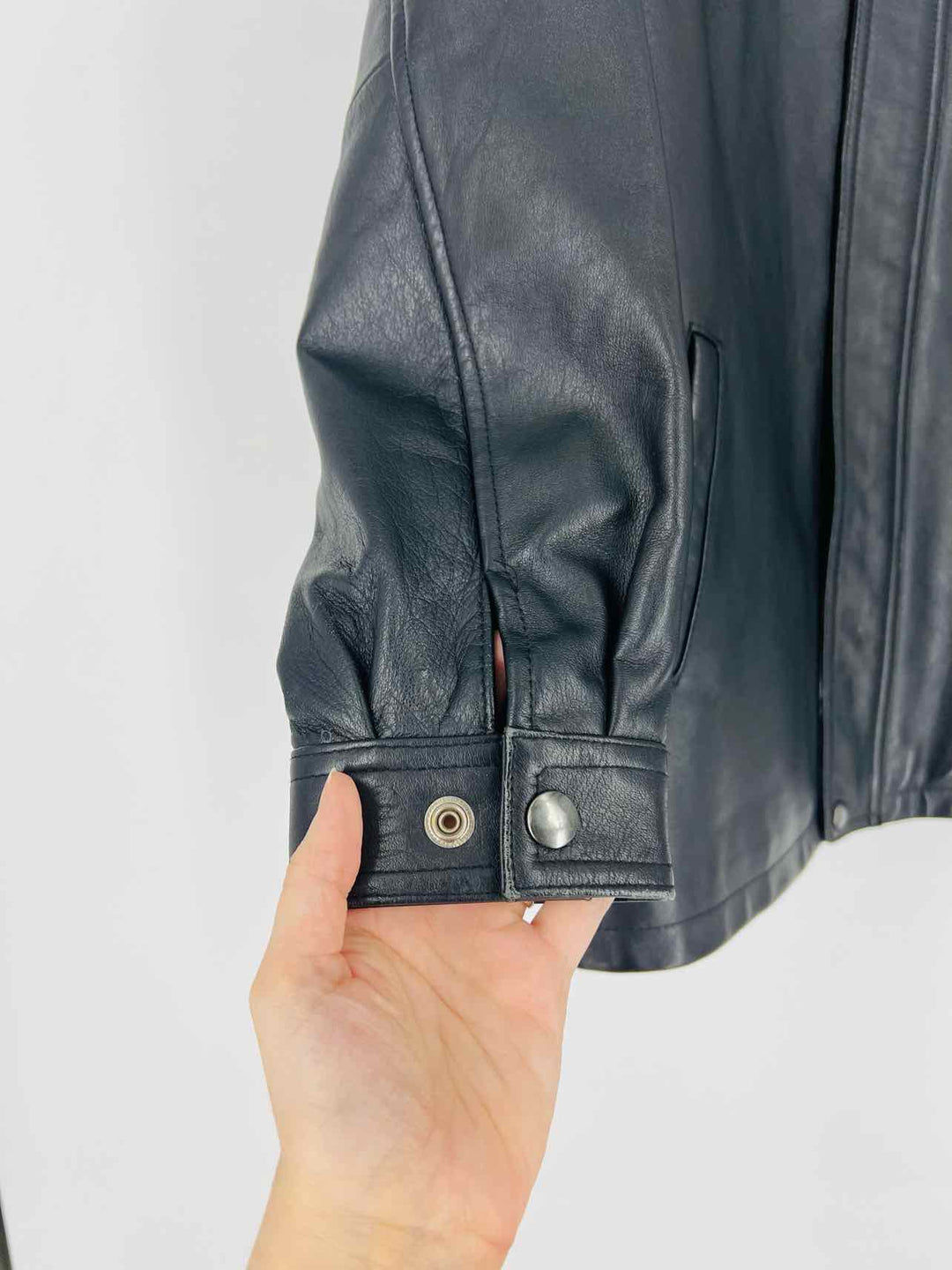 Kamiya Size L Black Leather Designer Jacket – Another Season