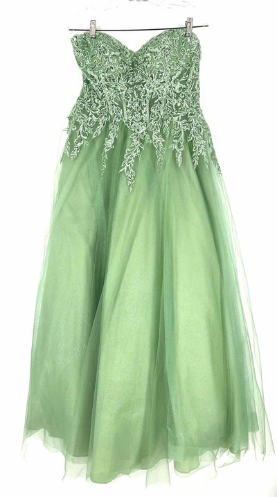 Jules & Cleo Size 14 Lt. Green Floral Shimmer NEW Formal Wear Formal –  Another Season Consignments