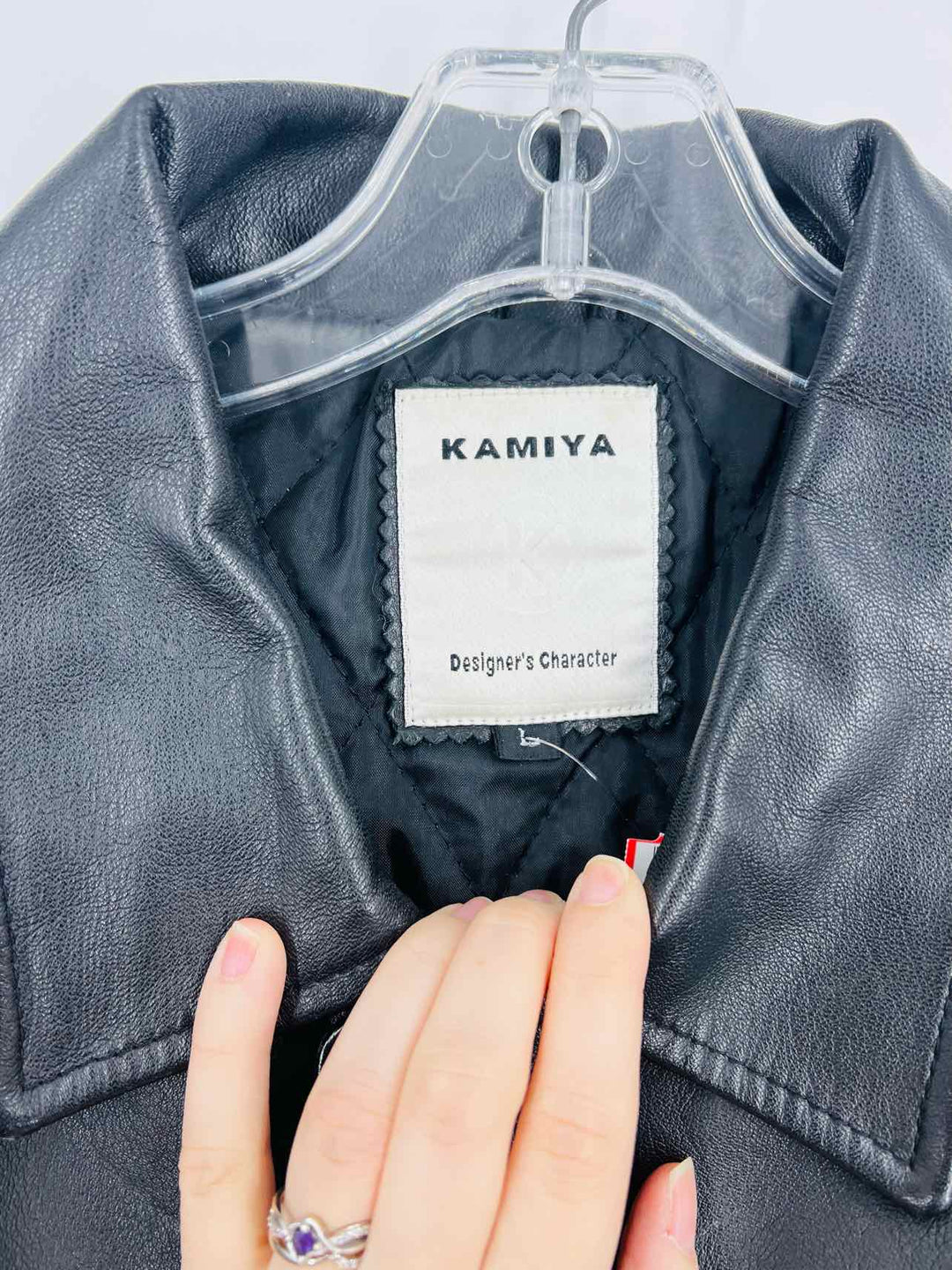 Kamiya Size L Black Leather Designer Jacket – Another Season