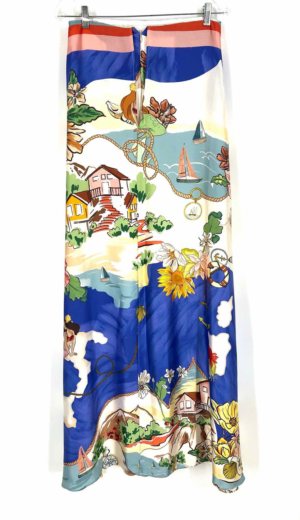 Antonio Melani Size 0 Blue/Multi Strapless Print Dresses Dress Maxi