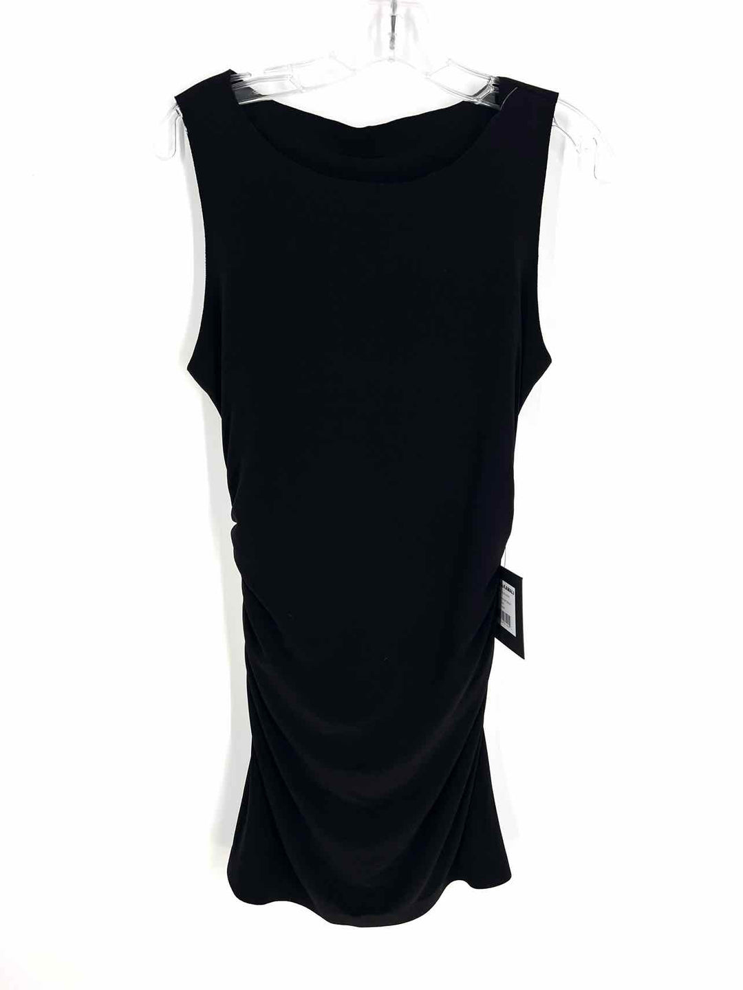Norma Kamali Size M Black Ruched Stretch NEW Designer Dress – Another Season Consignments