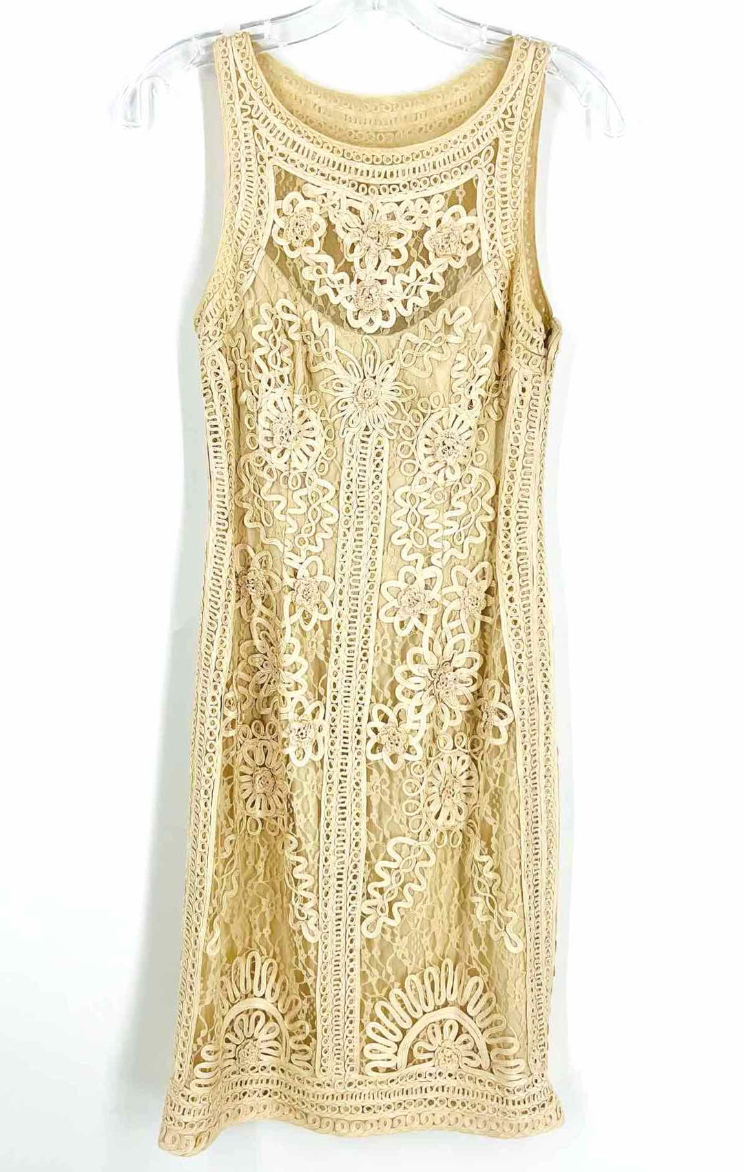 ivory nude dress Johnathan Kayne B304 Size 4 Ivory/Nude Sequin Lace Wedding Dress Fitte