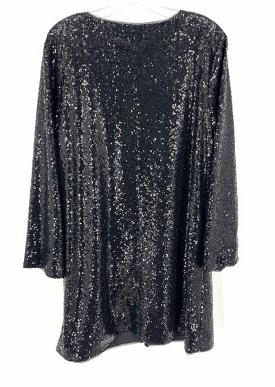 Adrianna Papell Size 14 Black Sequined Dresses Dress – Another Season Consignments